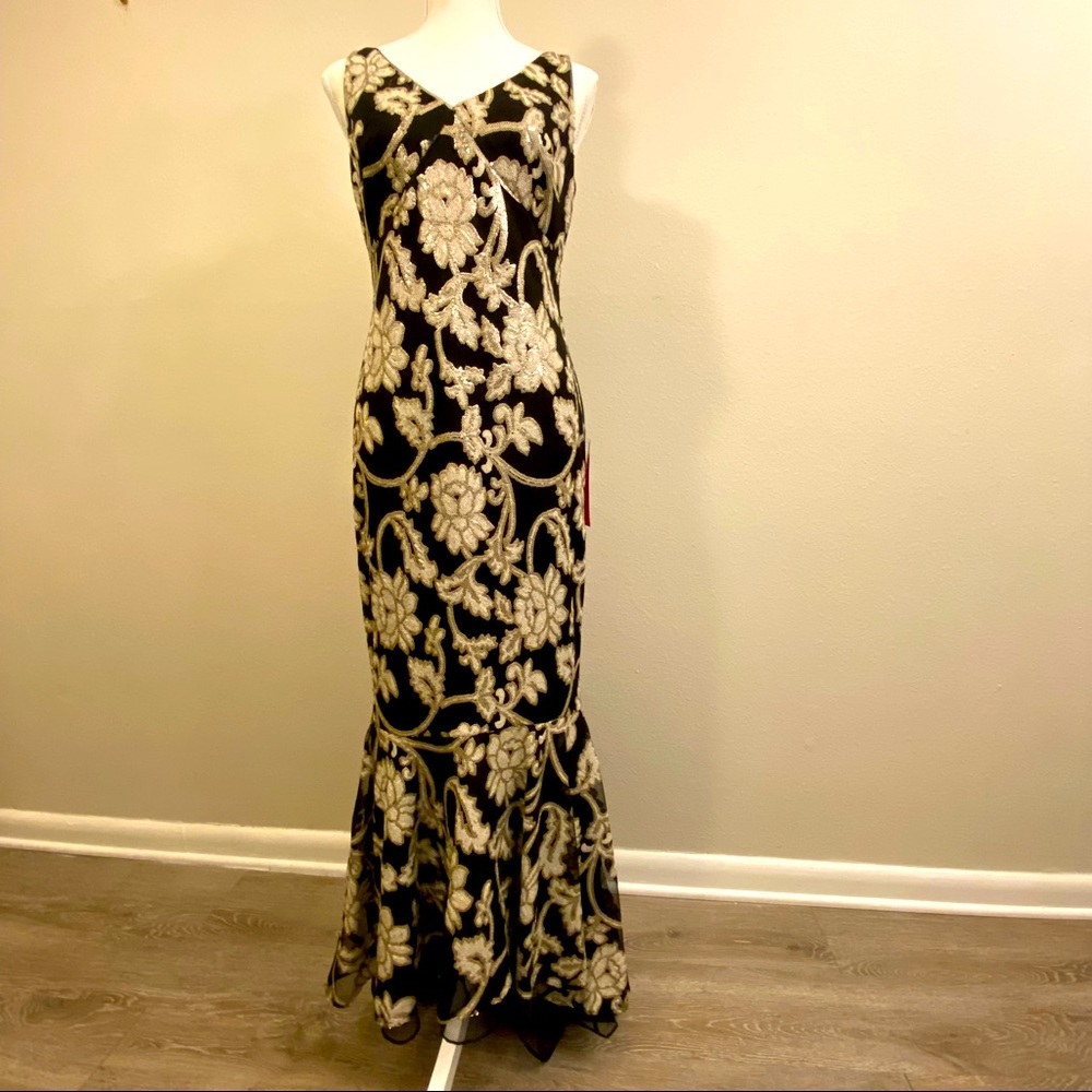 Calvin Klein Maxi Sequin Evening Dress Size 4